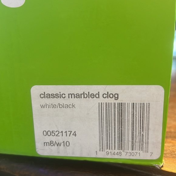 NWT Crocs Classic Marbled Clog size size m8/w10 - Picture 6 of 7